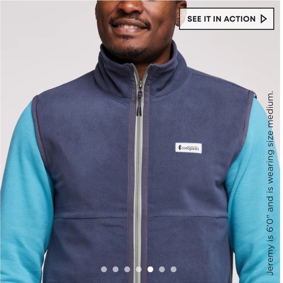 Cotopaxi Men's XL Amado Fleece Vest Graphite Blue NWT Cozy Soft - Picture 5 of 13